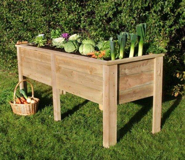 Raised Wood planter‘ Veggie planter box ’ Outdoor Planter