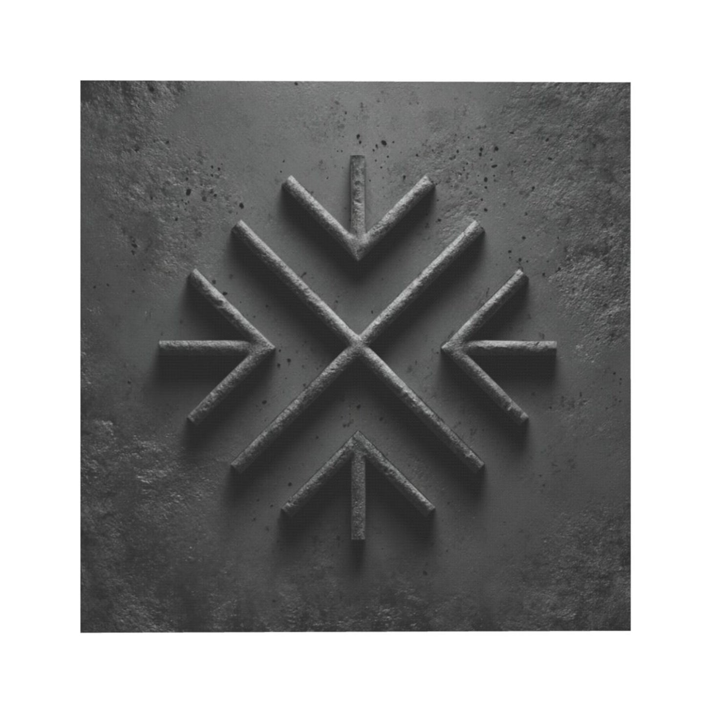 Minimalist Geometric Wall Art Canvas – Square Modern Unframed Decorative Painting 40×40cm