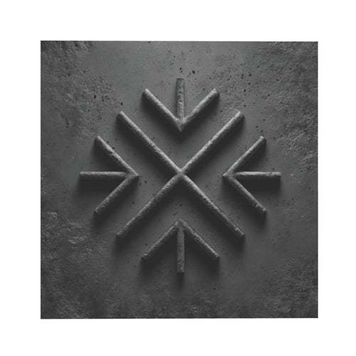 Minimalist Geometric Wall Art Canvas – Square Modern Unframed Decorative Painting 40×40cm