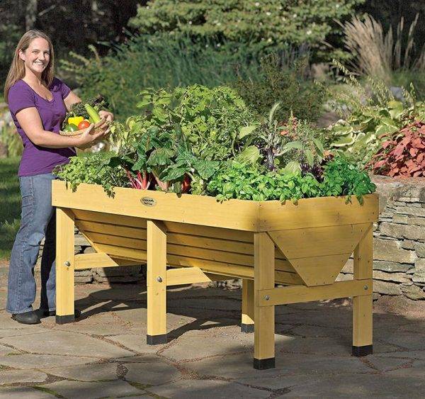 Wood Elevated Planter garden bed