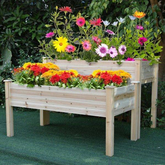 4 ft x 4 ft Wood Raised Garden Bed