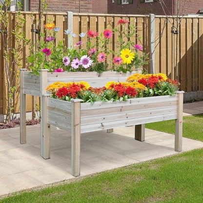 4 ft x 4 ft Wood Raised Garden Bed