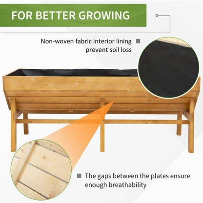 6 ft x 3 ft Wood Raised Garden