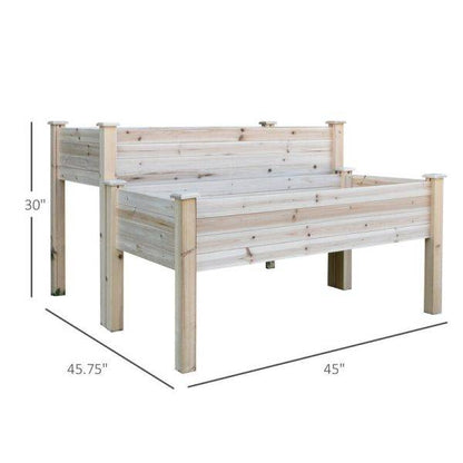 4 ft x 4 ft Wood Raised Garden Bed