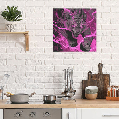Modern Square Canvas Wall Art – Unframed, High-Definition Printing, 1cm White Border, 40×40cm