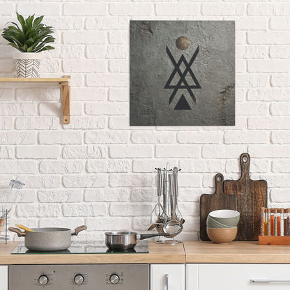 Minimalist Abstract Geometric Wall Art Canvas – Square Modern Unframed Decorative Painting