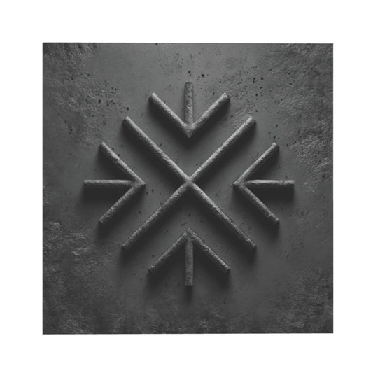 Minimalist Geometric Wall Art Canvas – Square Modern Unframed Decorative Painting 40×40cm