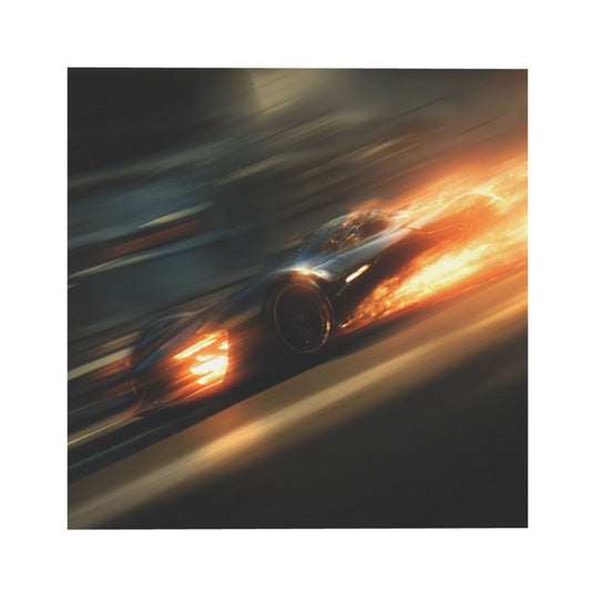 Racing Car Theme Wall Art Canvas – Square Modern Unframed Decorative Painting 40×40cm