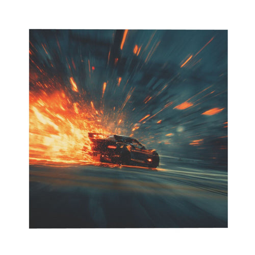 Sunset Explosion Cloud Wall Art Canvas – Square Modern Unframed Decorative Painting 40×40cm