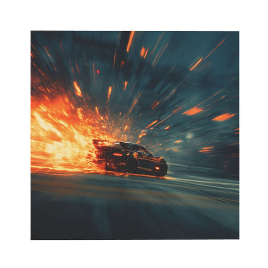 Sunset Explosion Cloud Wall Art Canvas – Square Modern Unframed Decorative Painting 40×40cm