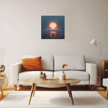 Energy Explosion Theme Wall Art Canvas – Square Modern Unframed Decorative Painting 40×40cm