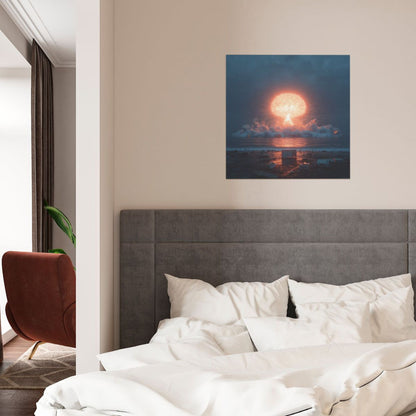 Energy Explosion Theme Wall Art Canvas – Square Modern Unframed Decorative Painting 40×40cm