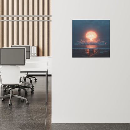 Energy Explosion Theme Wall Art Canvas – Square Modern Unframed Decorative Painting 40×40cm