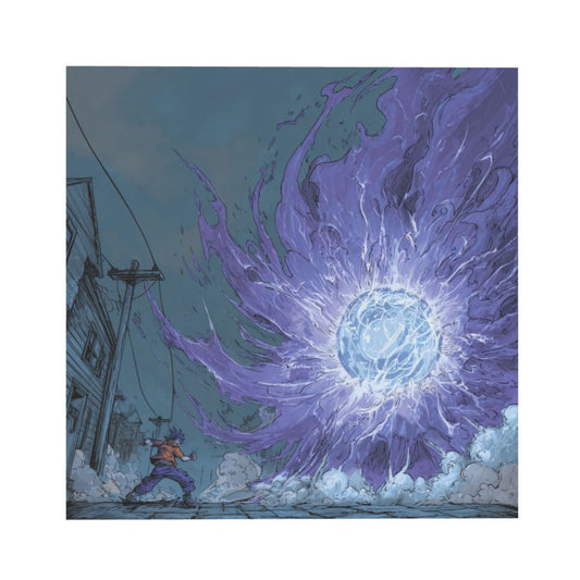 Energy Burst Theme Wall Art Canvas – Square Modern Unframed Decorative Painting 40×40cm