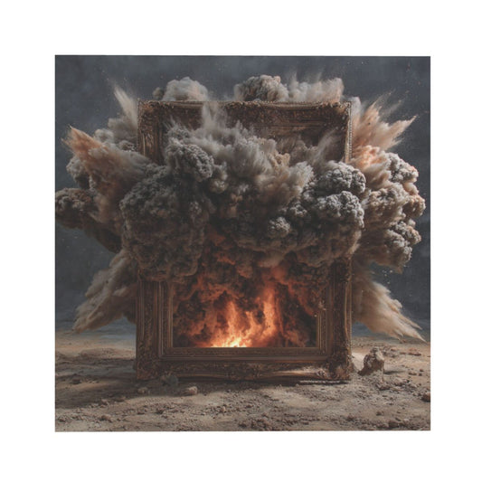 Explosion Energy Wall Art Canvas – Square Modern Unframed Decorative Painting 40×40cm
